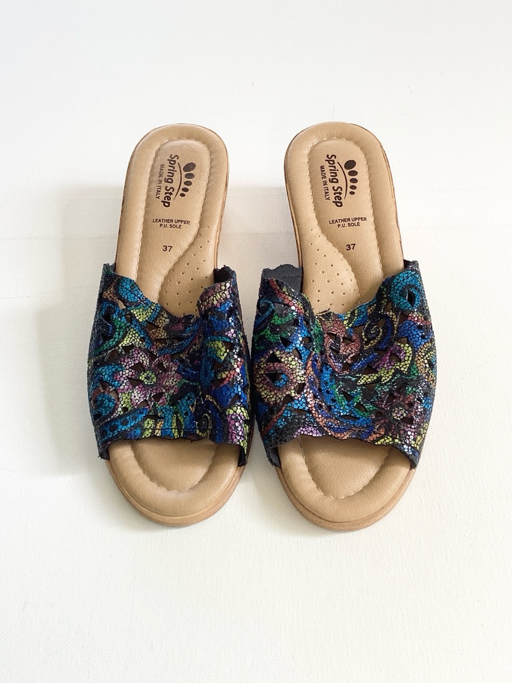 Spring Step Wedge Slide Sandals